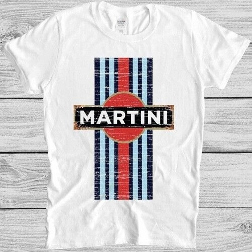 Retro Martini Racing T Shirt Car Hipster Unisex Cool Gift Tee